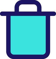trash icon line application software set vector