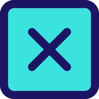 x square icon line application software set vector