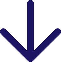 arrow down icon line application software set vector