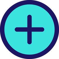 plus circle icon line application software set vector