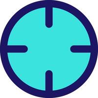 crosshair icon line application software set vector