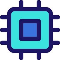 cpu computer icon line application software set vector