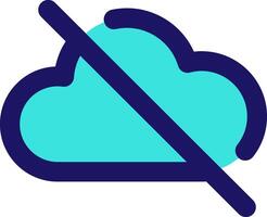 cloud off icon line application software set vector