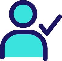 user check icon line application software set vector