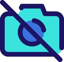 camera off icon line application software set vector