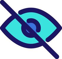 eye off icon line application software set vector