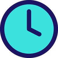 clock watch icon line application software set vector
