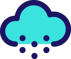 cloud snow icon line application software set vector