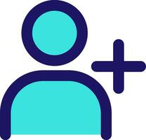 user plus icon line application software set vector