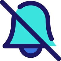 bell off icon line application software set vector