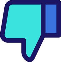 thumbs down icon line application software set vector