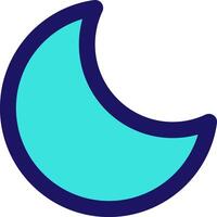 moon icon line application software set vector
