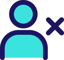 user x icon line application software set vector