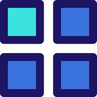 grid shape icon line application software set vector