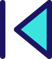 skip back icon line application software set vector