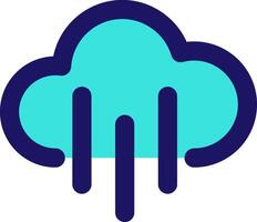cloud drizzle icon line application software set vector