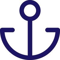 anchor sea icon line application software set vector