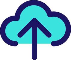 upload cloud icon line application software set vector
