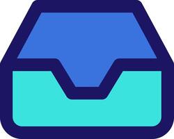 inbox icon line application software set vector