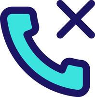 phone missed icon line application software set vector