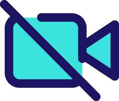 off camera icon line application software set vector