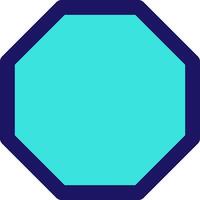 octagon icon line application software set vector