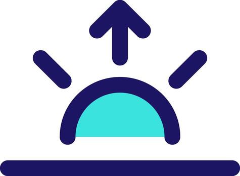 sunrise icon line application software set vector