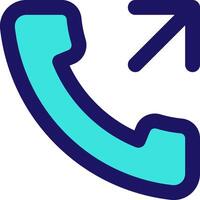 phone outgoing icon line application software set vector