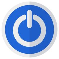 Start power flat icon isolated on white background. vector
