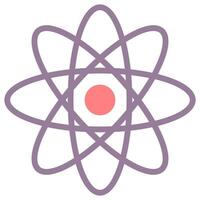 Atom flat illustration isolated on white background. vector
