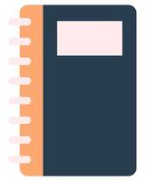 Flat illustration of manager notebook icon isolated on white background. vector