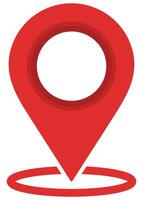 Pin location flat icon illustration isolated on white background. vector
