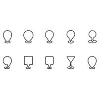 Location icon set. Map pin illustration sign collection. point symbol. Pin logo. vector