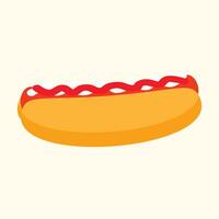Hotdog icon fastfood menu isolated on white background vector
