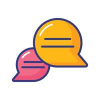 Speach bubles flat icon isolated on white background vector