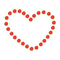 Hand drawn heart doodle illustration on white background vector
