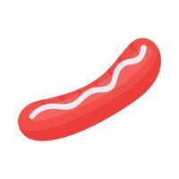 Hotdog icon fastfood menu isolated on a white background vector