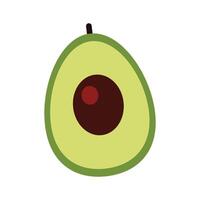 Half avocado icon Flat illustration of Half avocado isolated on white background vector