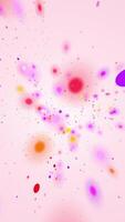 Vertical - frenetic swirling explosion of colorful particles flying at speed. Super fast chaos particle animation. Full HD and looping dynamic vibrant colors background. video