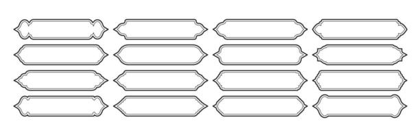 Outline Islamic style border and frame design template. illustration. vector