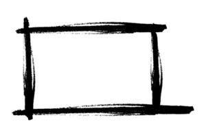 Hand drawn frame illustration, grunge doodle frame shape design element vector