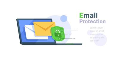 Email service security concept,Electronic mail message as part of business marketing vector