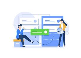 Month planning,to do list,time management,Plan fulfilled, task completed. Flat concept illustration vector