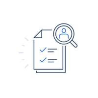Recruitment concept,Idea of employment and job interview. Recruitment manager searching. Job candidate for a start up project vector