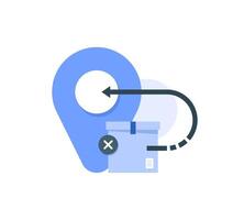 Product return concept,empty state ui, infographic, icon,flat design icon illustration vector