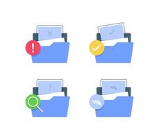 open folder icon. Folder with documents,flat design icon illustration vector