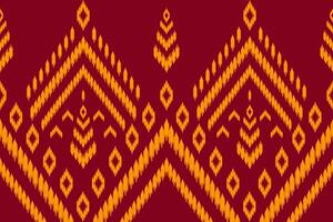 Abstract ikat geometric seamless pattern. Abstract ikat geometric pattern style. ikat geometric design for background, wallpaper, textile, fabric, clothing, embroidery, print vector
