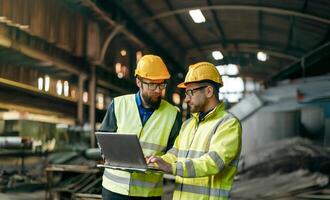 Engineers Using Digital Technology to Monitor Wind Turbine Maintenance.Generated image photo