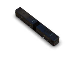 Realistic bus isolated on background. 3d rendering - illustration png