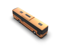Realistic bus isolated on background. 3d rendering - illustration png
